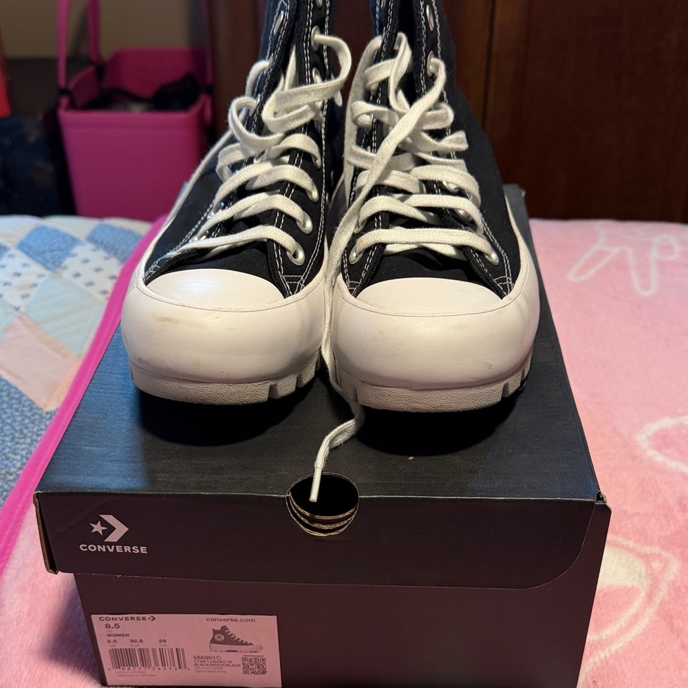 Women’s Converse stacked heel high tops